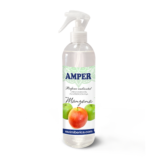 Descubre el ambientador de manzana verde AMPER, un aroma fresco, afrutado y juvenil. Perfecto para oficinas, tiendas y espacios concurridos. ¡Directo desde fábrica!