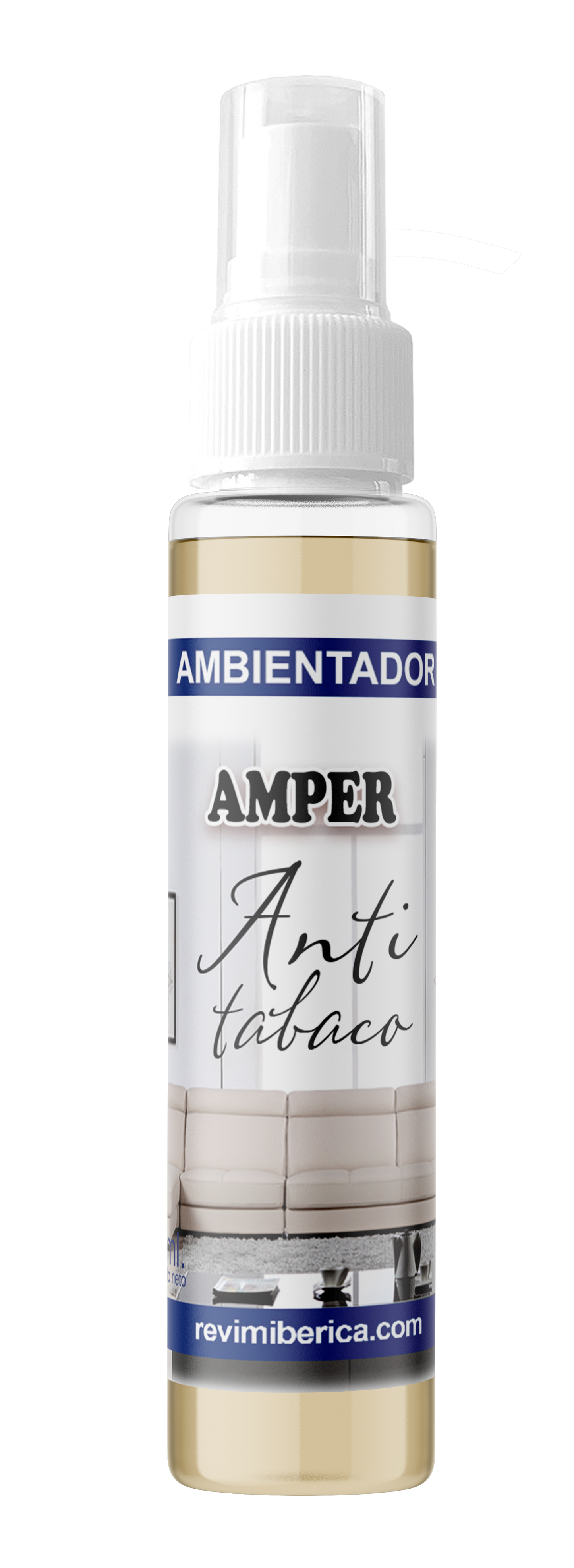 Elimina el olor a tabaco en casa, coche o tejidos con el ambientador AMPER Anti Tabaco. Spray concentrado, no mancha, aroma neutro y duradero. Ideal para fumadores.