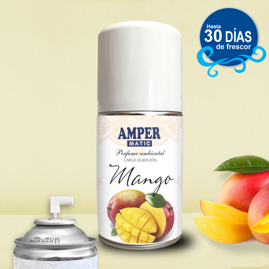 Aromatiza con el dulzor del mango tropical. Un ambientador de verano ideal para hogares, clínicas, colegios y espacios que buscan frescura y energía. Aroma frutal duradero.