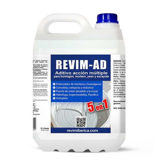 REVIM-AD – Aditivo profesional 5 en 1 para construcción y reformas