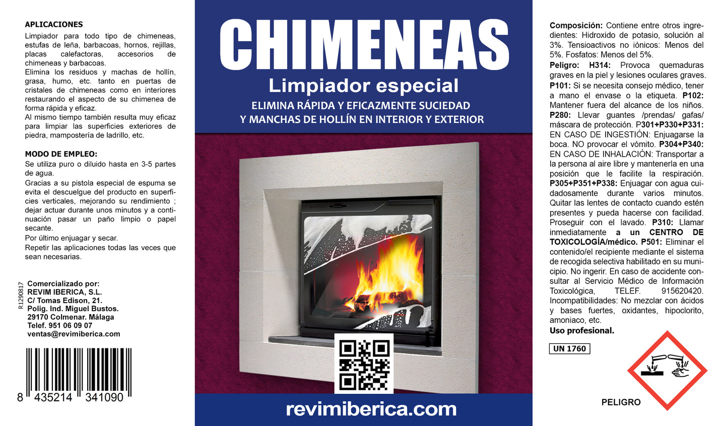 Limpia Chimeneas AMPER - Elimina hollín y residuos fácilmente