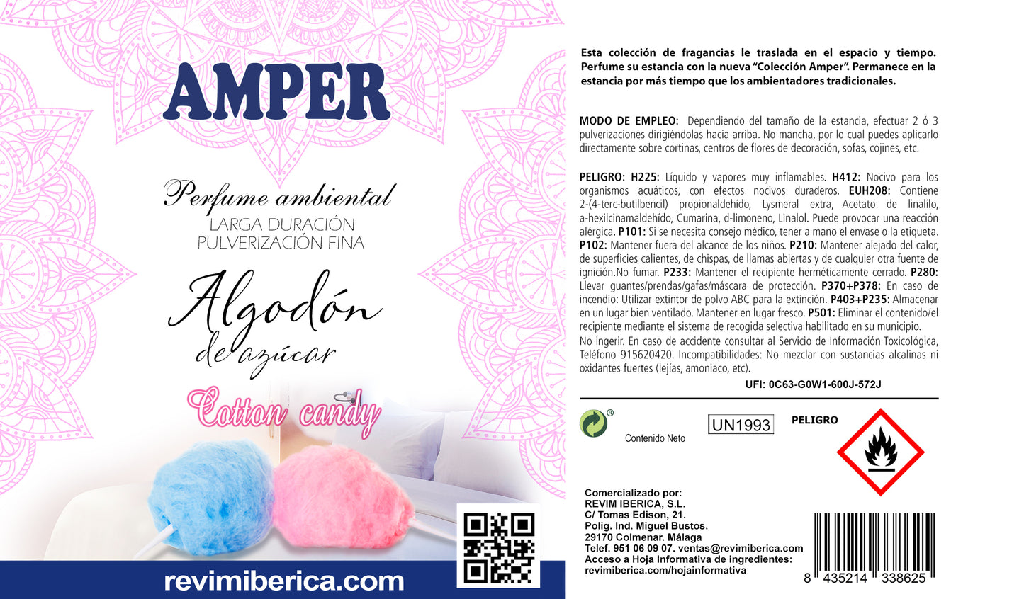 Ambientador de Algodón de Azúcar | Aroma Dulce y Concentrado