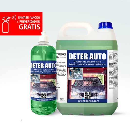 DETER AUTO. Detergente especial para coches para lavado manual y trenes de lavado
