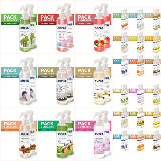 Humidificador con Pack de 2 Recambios de Ambientador – 250 ml cada uno