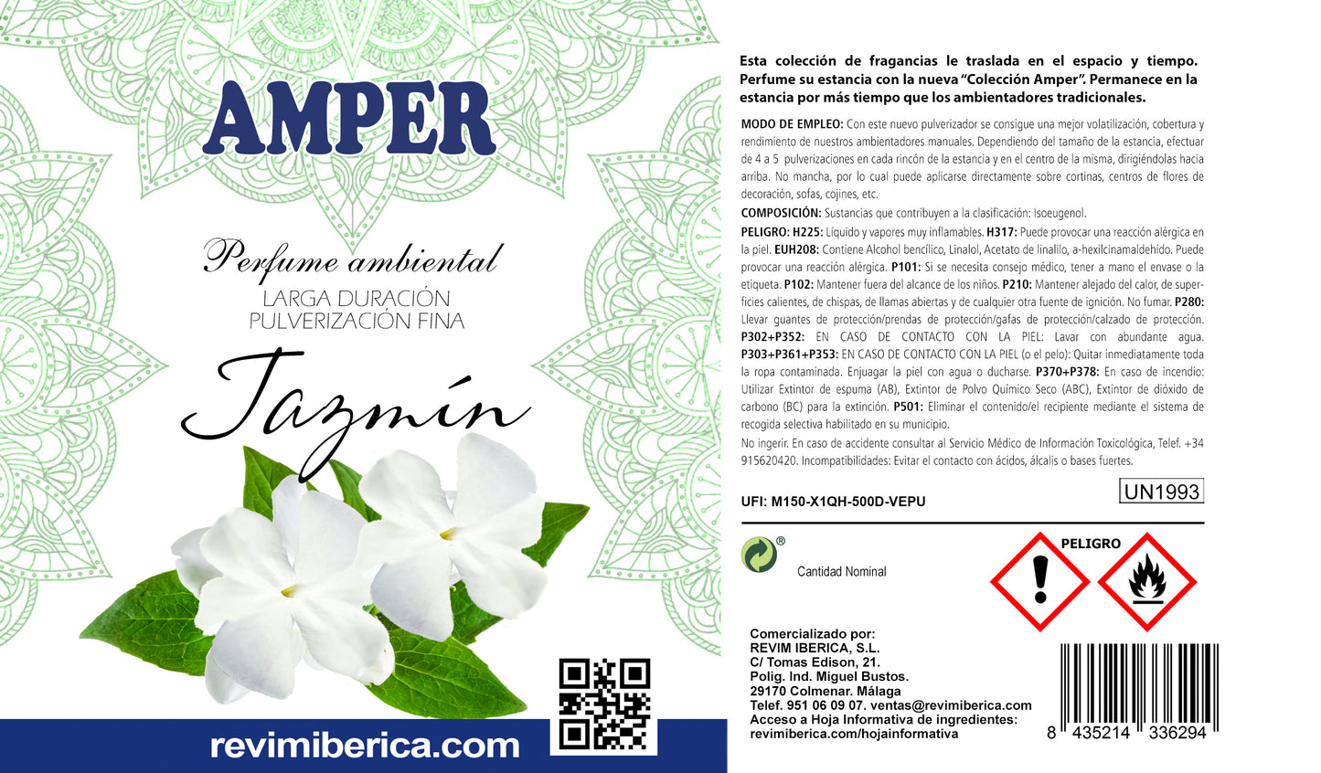 Ambientador de Jazmín grandiflorum | Aroma floral para hogares, farmacias y centros de estética