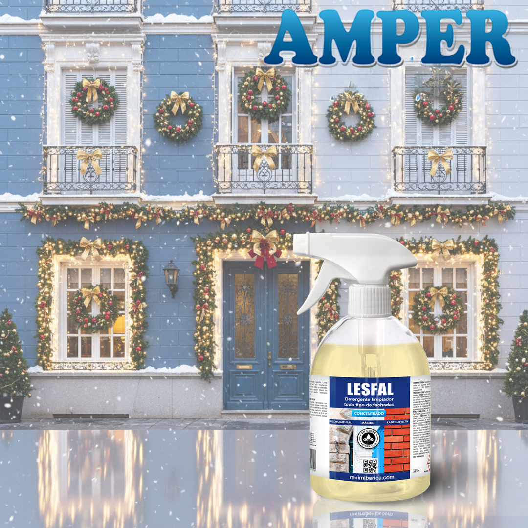 LESFAL AMPER limpiador de fachadas que elimina cal, hollín y polución antes de Navidad