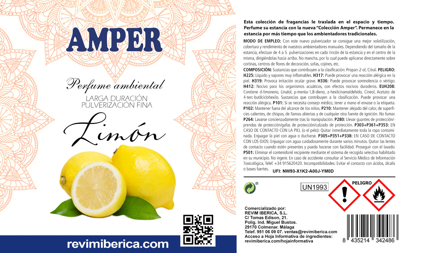 Ambientador Limón para portales – Frescura y limpieza, eliminador de olores