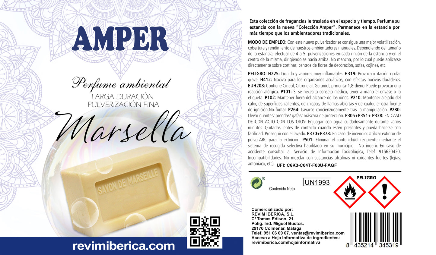 Ambientador Aroma Jabón Marsella | Perfume Ambiental Profesional con Efecto Limpieza Total
