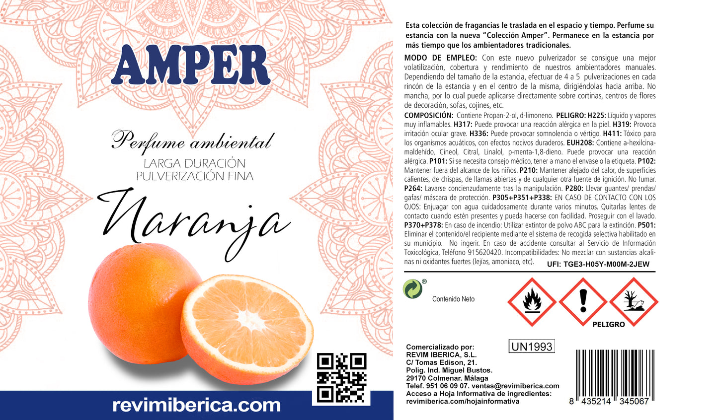 Ambientador de Naranja Pura | Vitalidad cítrica para cualquier espacio
