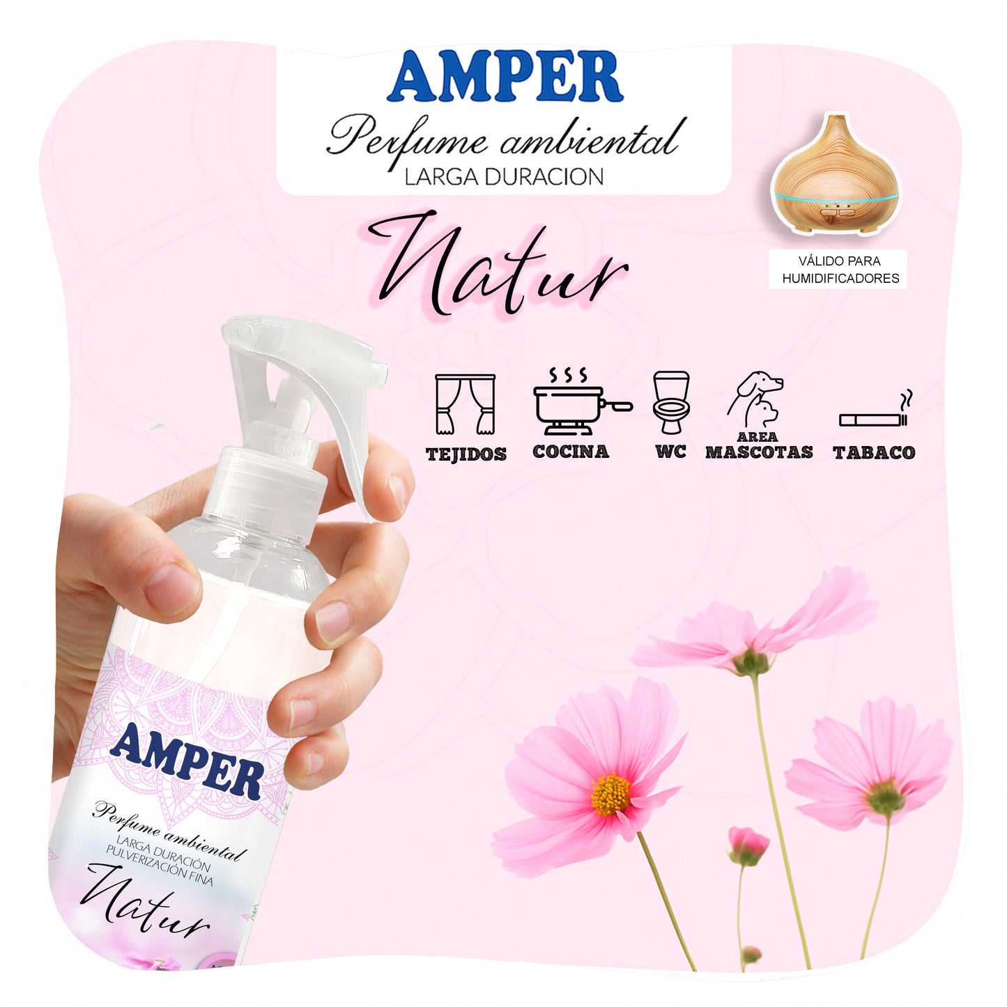 Ambientador NATUR | Aroma de Hierba Verde, Cítricos y Almizcle Blanco 🌿