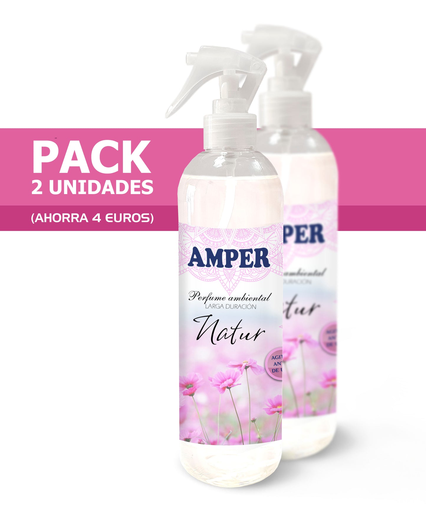 Humidificador con Pack de 2 Recambios de Ambientador – 250 ml cada uno