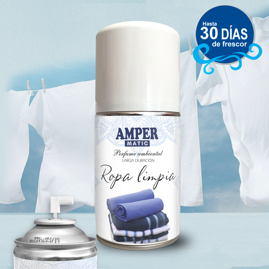 Ambientador Ropa Limpia | Aroma Fresco para Tejidos, Hogar y Coche