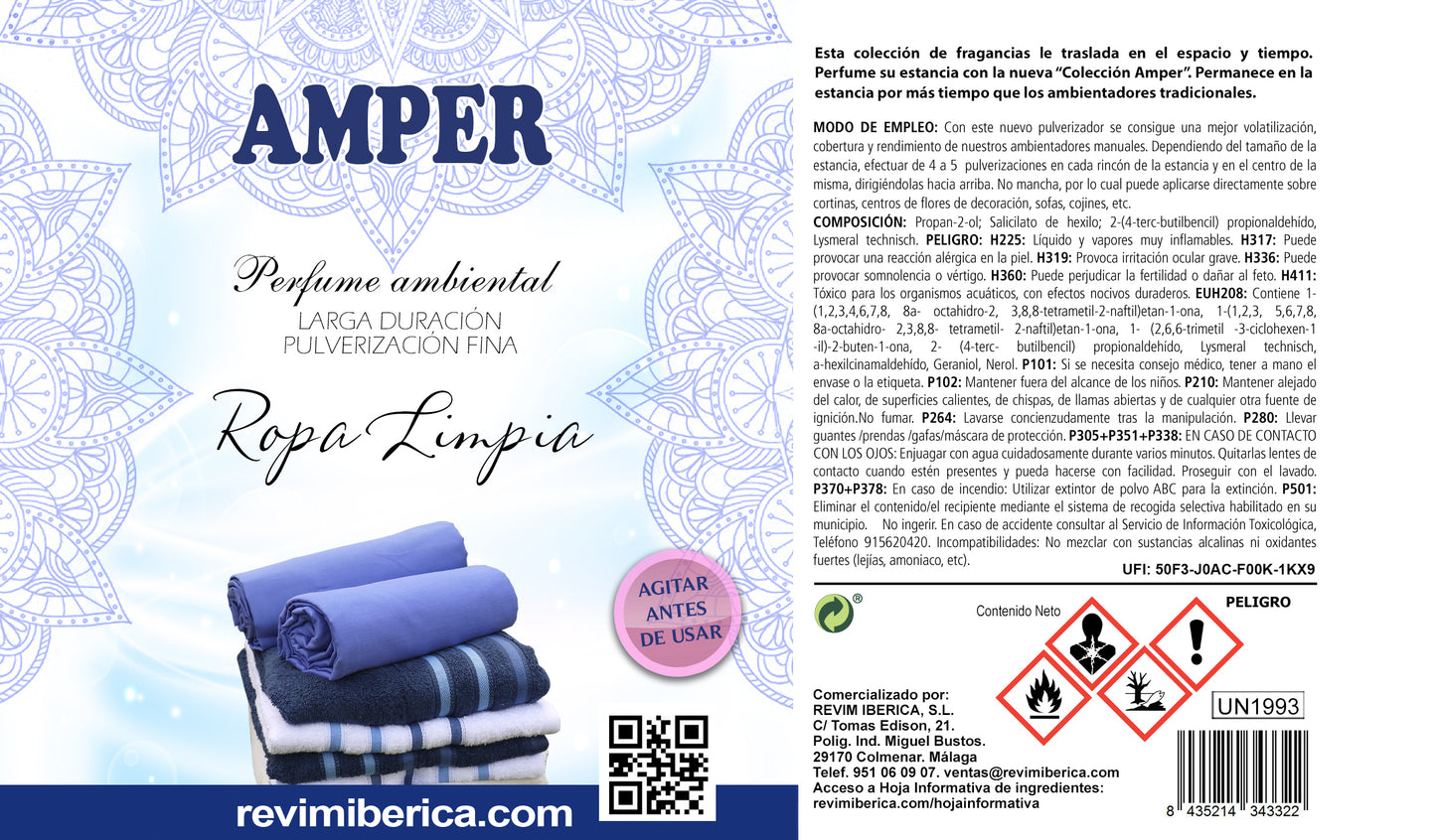 Ambientador Ropa Limpia | Frescor Suave y Permanente para Tejidos y Espacios