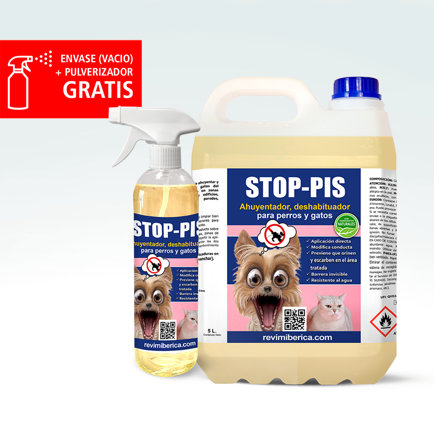 Antiorina de perros y gatos. Deshabituador de mascotas. Repelente para perros y gatos. Inofensivo. STOP-PIS