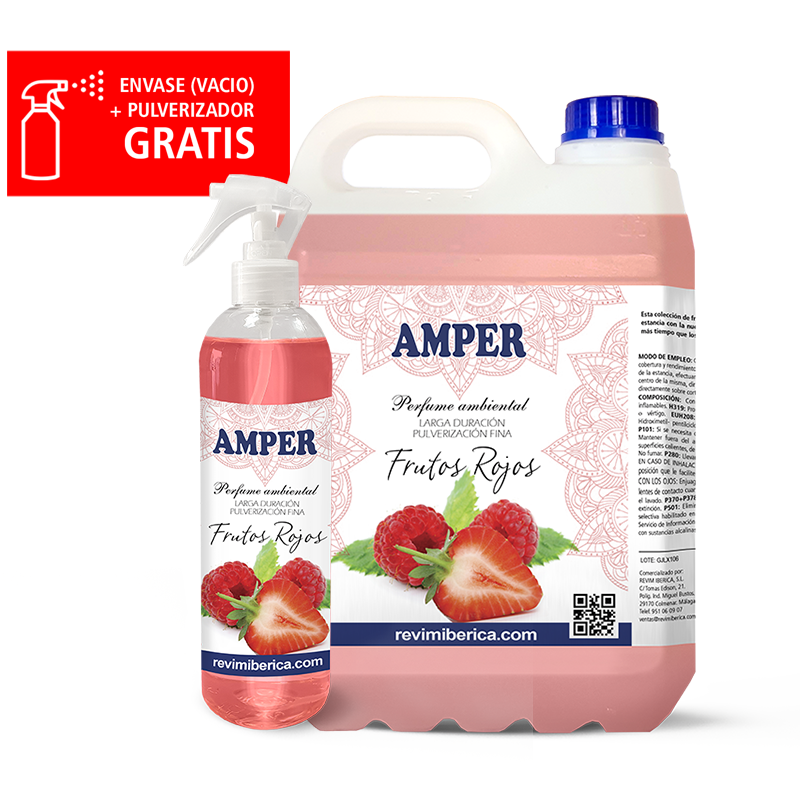Ambientador aroma FRUTOS ROJOS | Aroma dulce y revitalizante. Concentrado, permanente. FRUTOS ROJOS