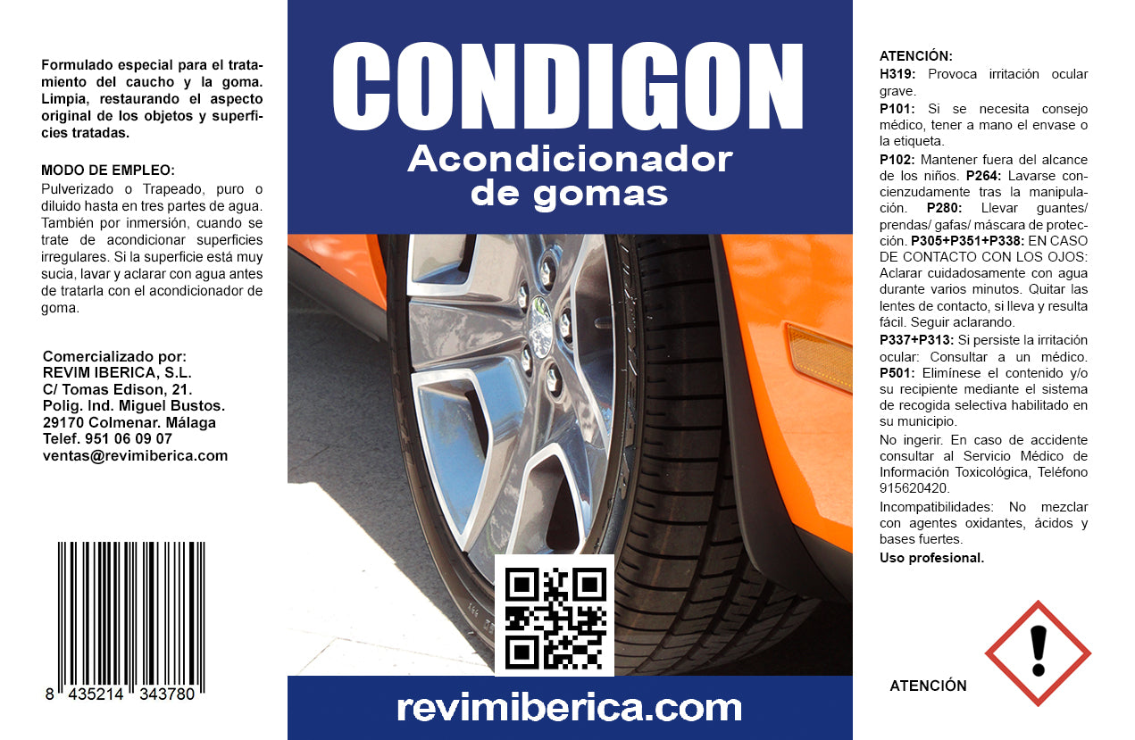 CONDIGON. Acondicionador de gomas, neumáticos