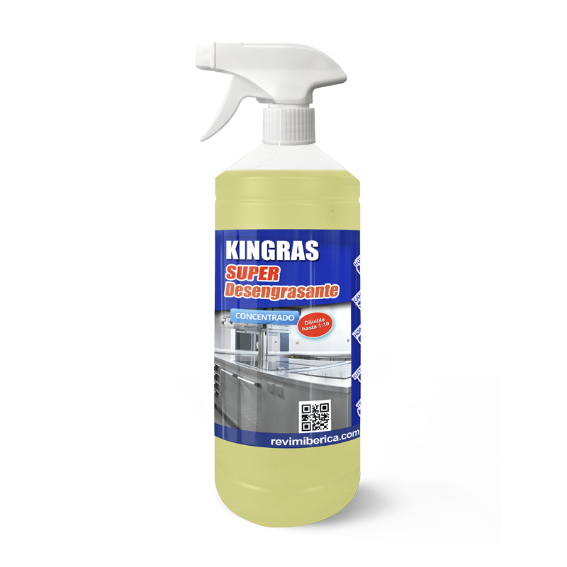 SUPER DESENGRASANTE para cocinas. Desengrasante para baños y talleres KINGRAS