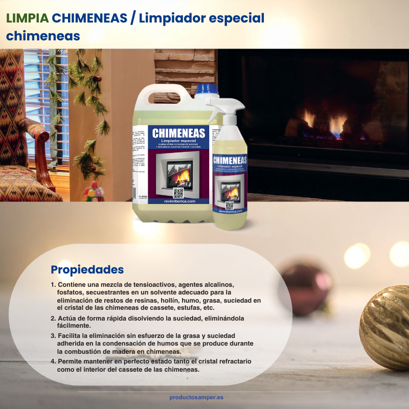 Limpia Chimeneas AMPER - Elimina hollín y residuos fácilmente