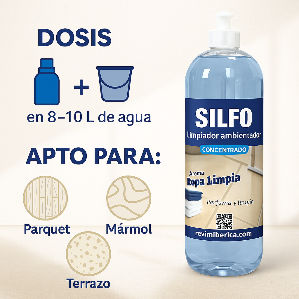 Limpiador para suelos concentrado aroma a ROPA LIMPIA – Perfuma y multiplica x5