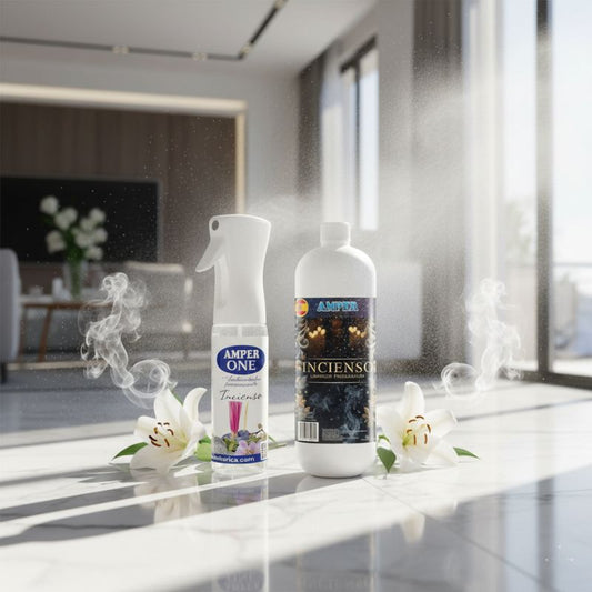 Pack Incienso Semana Santa – 1 litro de Friegasuelo con aroma de incienso + Ambientador de 300ML Tejidos de incienso | Aroma duradero