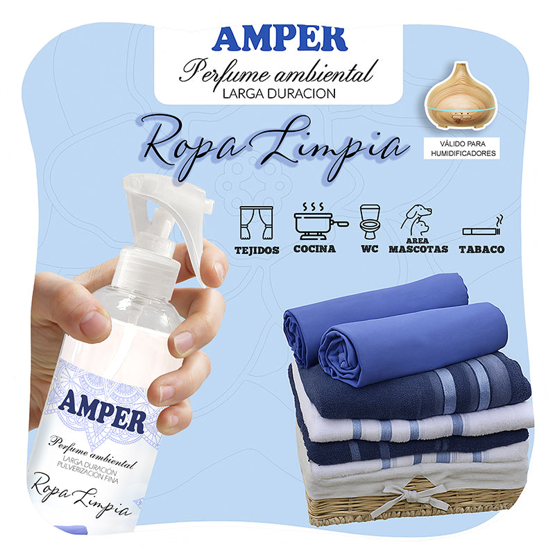 Ambientador Ropa Limpia | Frescor Suave y Permanente para Tejidos y Espacios