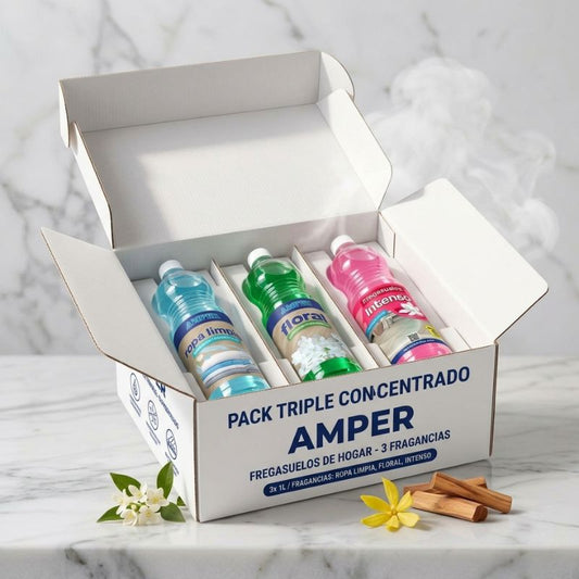 Pack Triplex Fregasuelos 3x1L – Intenso, Floral y Ropa Limpia | Concentrado, pH Neutro y Larga Duración