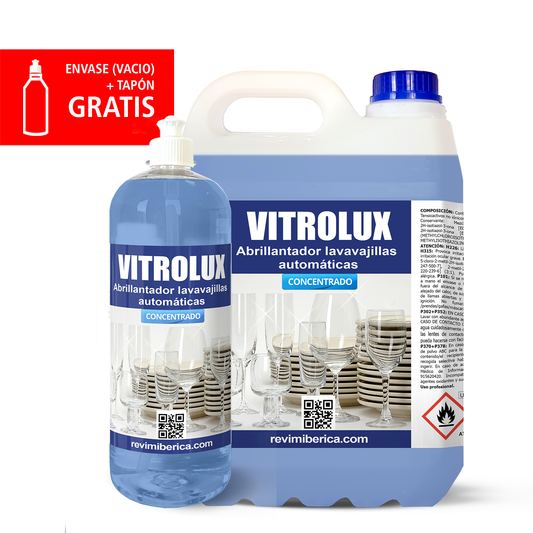 VITROLUX - Abrillantador de vajillas concentrado para máquinas automáticas.