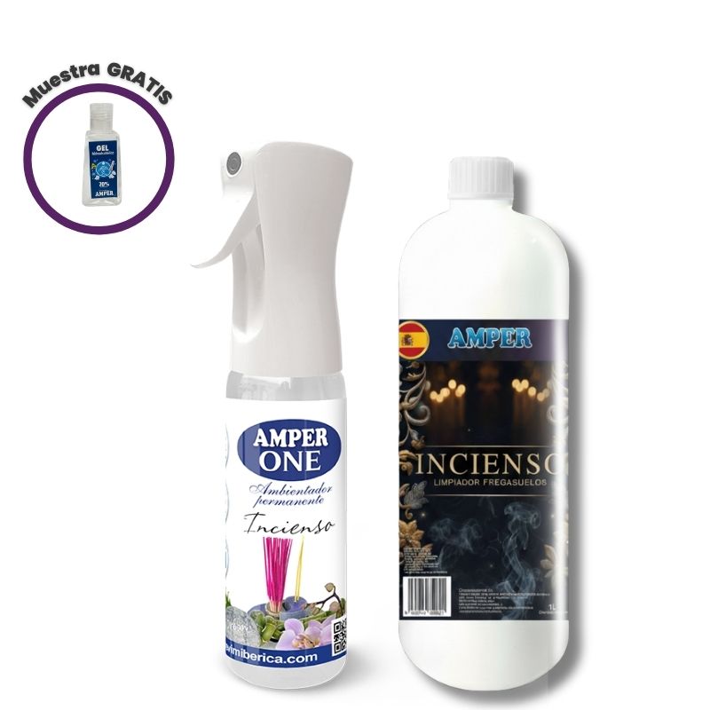 Pack Incienso Semana Santa – 1 litro de Friegasuelo con aroma de incienso + Ambientador de 300ML Tejidos de incienso | Aroma duradero