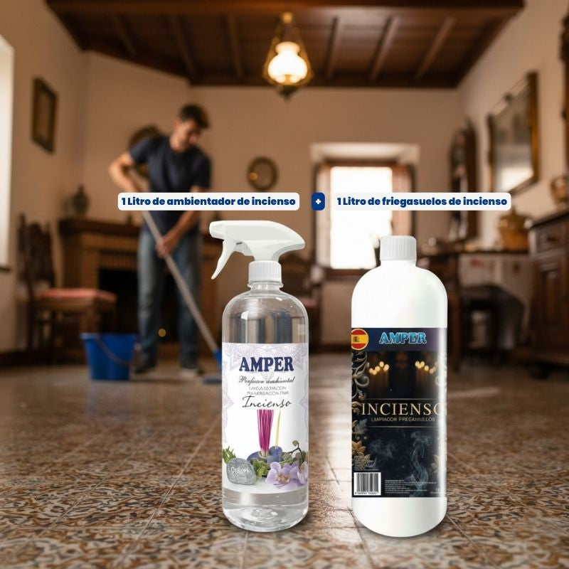 Pack Ritual Incienso Semana Santa –  1 Litro de Friegasuelo + 1 Litro de Ambientador  | Edición especial aroma incienso