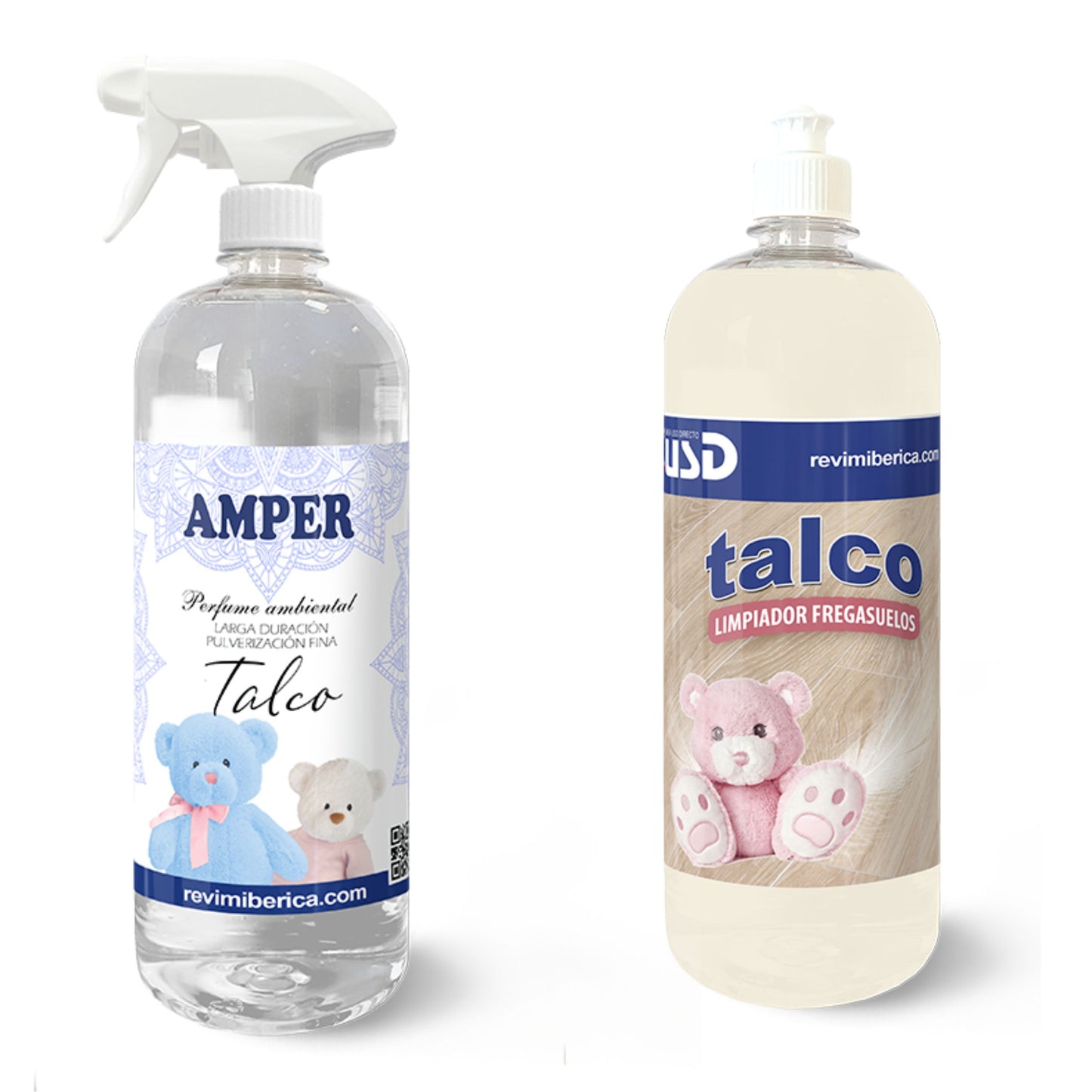 Pack Ambientador + Fregasuelos del mismo aroma – Ropa Limpia, Marsella o Talco | AMPER