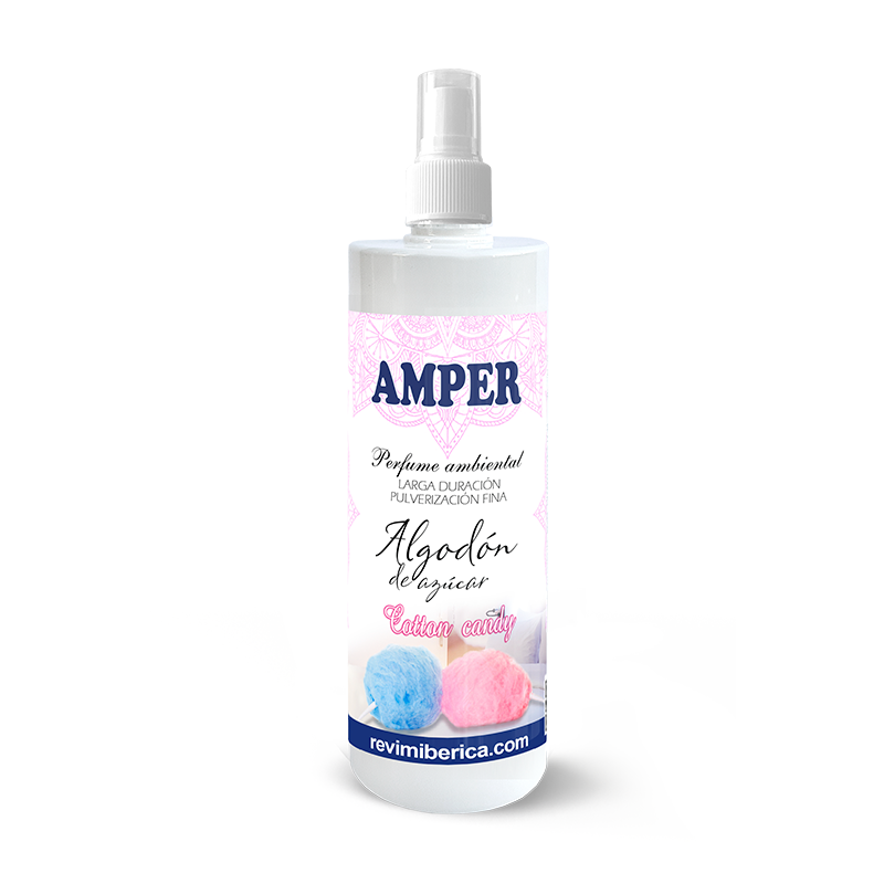 Ambientador de algodón de azúcar AMPER con aroma dulce, suave y duradero.

