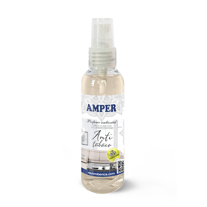 Elimina el olor a tabaco en casa, coche o tejidos con el ambientador AMPER Anti Tabaco. Spray concentrado, no mancha, aroma neutro y duradero. Ideal para fumadores.

