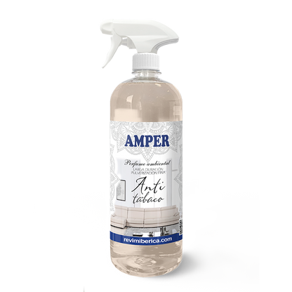 Elimina el olor a tabaco en casa, coche o tejidos con el ambientador AMPER Anti Tabaco. Spray concentrado, no mancha, aroma neutro y duradero. Ideal para fumadores.

