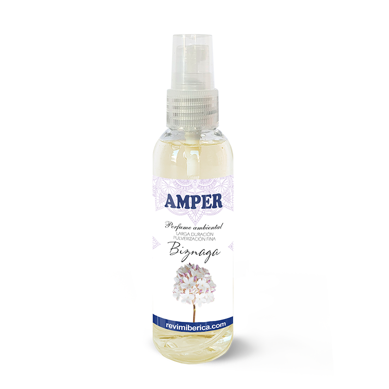 Descubre el ambientador de Biznaga AMPER, inspirado en el perfume floral de Málaga. Un homenaje a su feria y tradición, con notas de jazmín y flores blancas. Aroma permanente y elegante.

