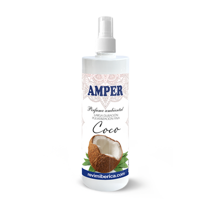 Descubre el ambientador de coco de AMPER con aroma tropical, leche de coco y notas dulces de vainilla. Ideal para eliminar malos olores en zonas de mascotas, bares o espacios de relax.

