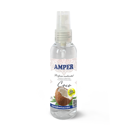 Descubre el ambientador de coco de AMPER con aroma tropical, leche de coco y notas dulces de vainilla. Ideal para eliminar malos olores en zonas de mascotas, bares o espacios de relax.

