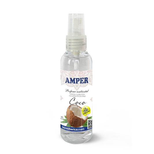 Descubre el ambientador de coco de AMPER con aroma tropical, leche de coco y notas dulces de vainilla. Ideal para eliminar malos olores en zonas de mascotas, bares o espacios de relax.

