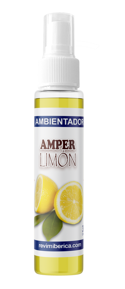 ambientador de limón, aroma cítrico, ambientador cítrico, fragancia de limón, AMPER