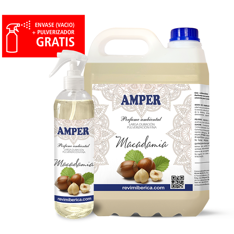 Ambientador de Macadamia AMPER | Aroma dulce y envolvente para centros de estética, hogares y oficinas