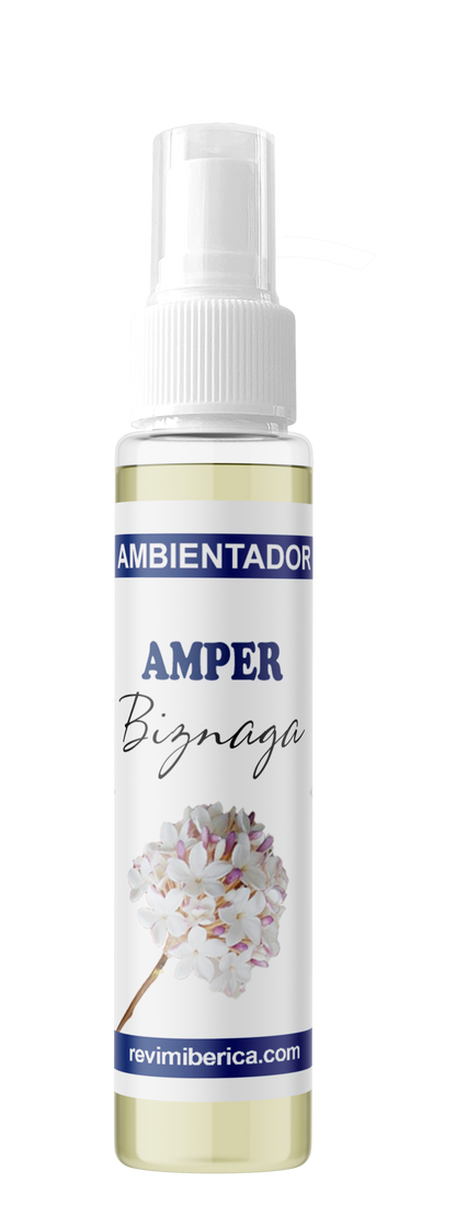 Descubre el ambientador de Biznaga AMPER, inspirado en el perfume floral de Málaga. Un homenaje a su feria y tradición, con notas de jazmín y flores blancas. Aroma permanente y elegante.

