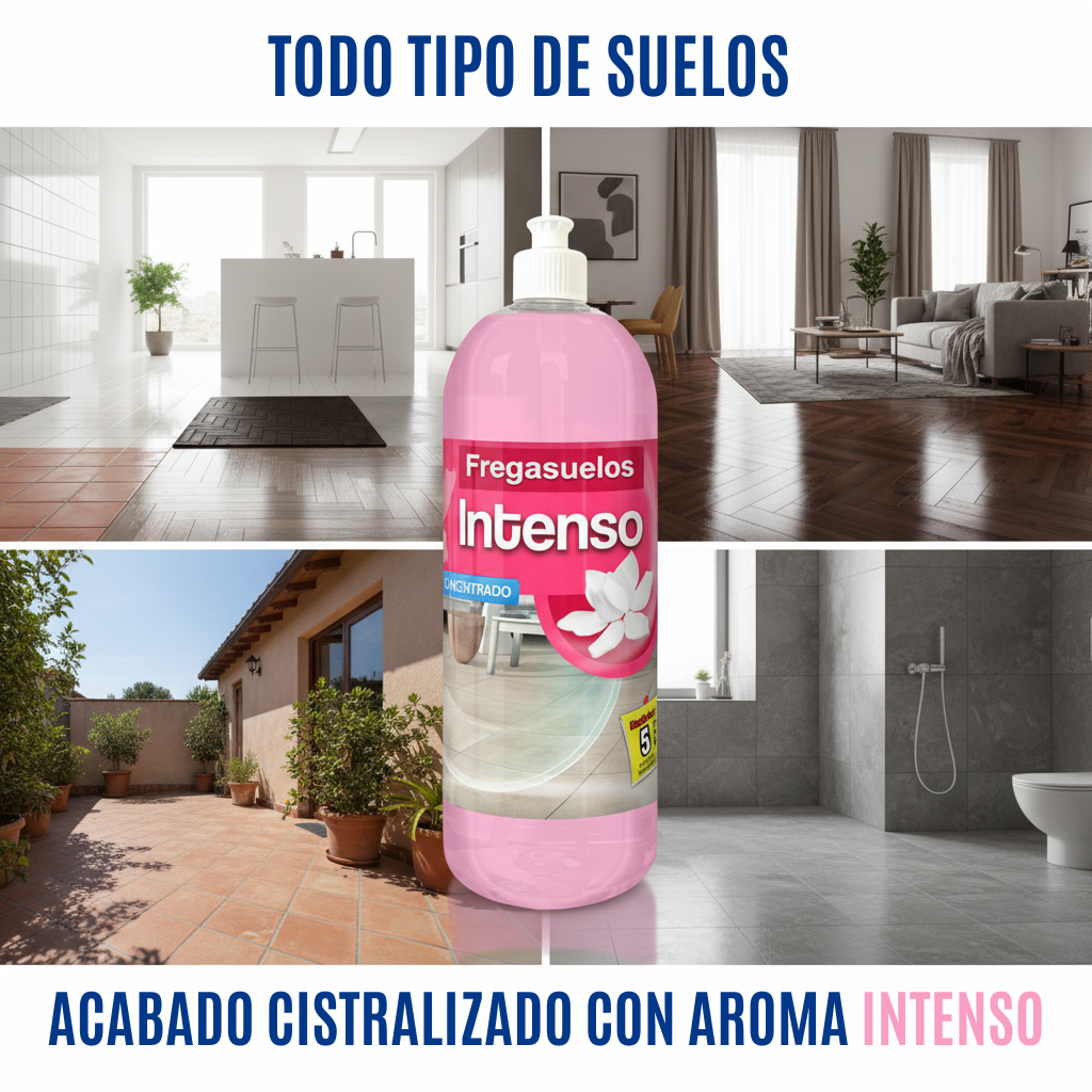 Fregasuelos INTENSO – Aroma floral elegante con notas cítricas y fondo ambarado | AMPER