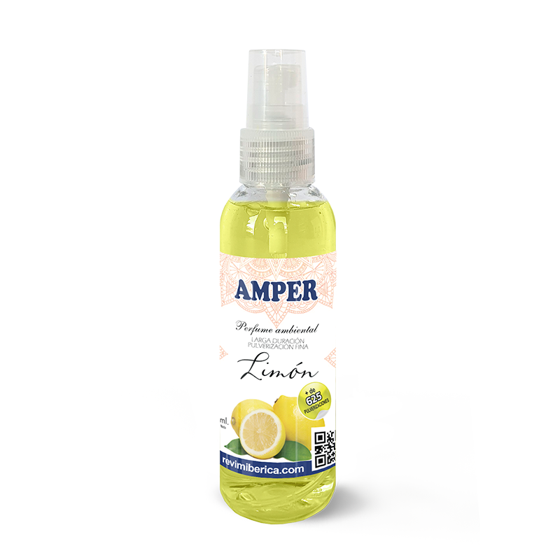 Ambientador aroma Limón natural | Eliminador de olores fuertes. Concentrado, permanente. AMPER LIMÓN