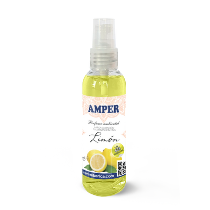 Ambientador aroma Limón natural | Eliminador de olores fuertes. Concentrado, permanente. AMPER LIMÓN