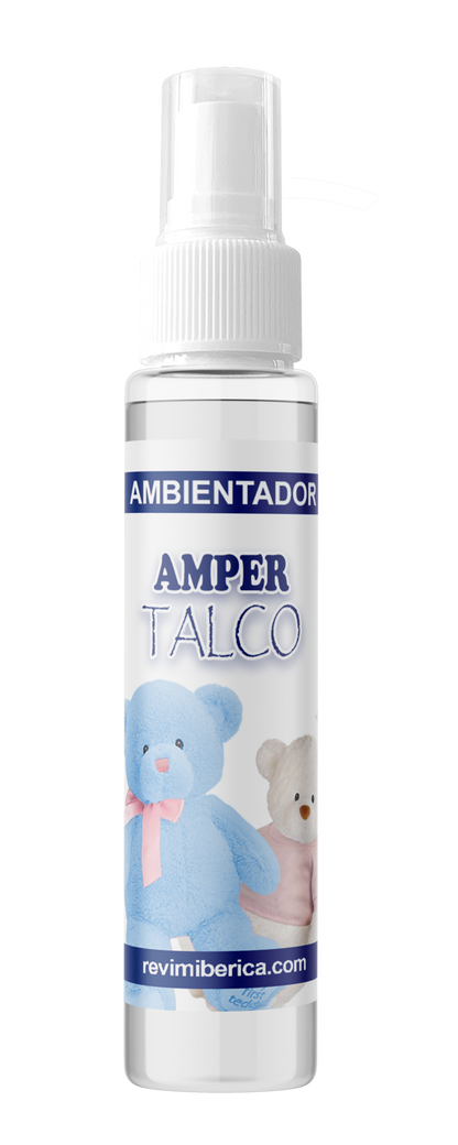 Descubre el ambientador de talco AMPER, con fragancia suave y envolvente. Ideal para guarderías, centros de belleza, clínicas y espacios que buscan una atmósfera limpia y tierna.

