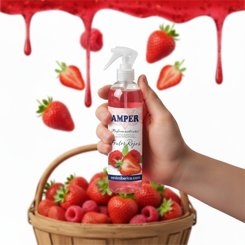 Ambientador aroma FRUTOS ROJOS | Aroma dulce y revitalizante. Concentrado, permanente. FRUTOS ROJOS