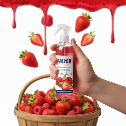 Ambientador aroma FRUTOS ROJOS | Aroma dulce y revitalizante. Concentrado, permanente. FRUTOS ROJOS