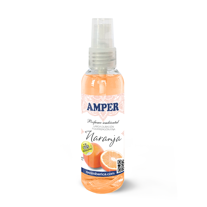 El ambientador de naranja AMPER estimula, refresca y perfuma con esencias cítricas. Úsalo en casa, coche, ropa o durante yoga. Formato hasta 5 litros. Aroma permanente.

