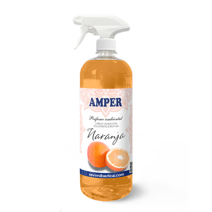 El ambientador de naranja AMPER estimula, refresca y perfuma con esencias cítricas. Úsalo en casa, coche, ropa o durante yoga. Formato hasta 5 litros. Aroma permanente.
