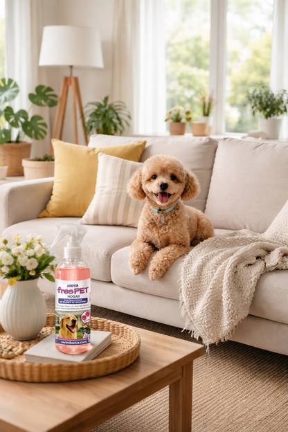 Neutralizador de olores de mascotas FresPET Hogar en spray para perros, gatos, conejos y hámsters