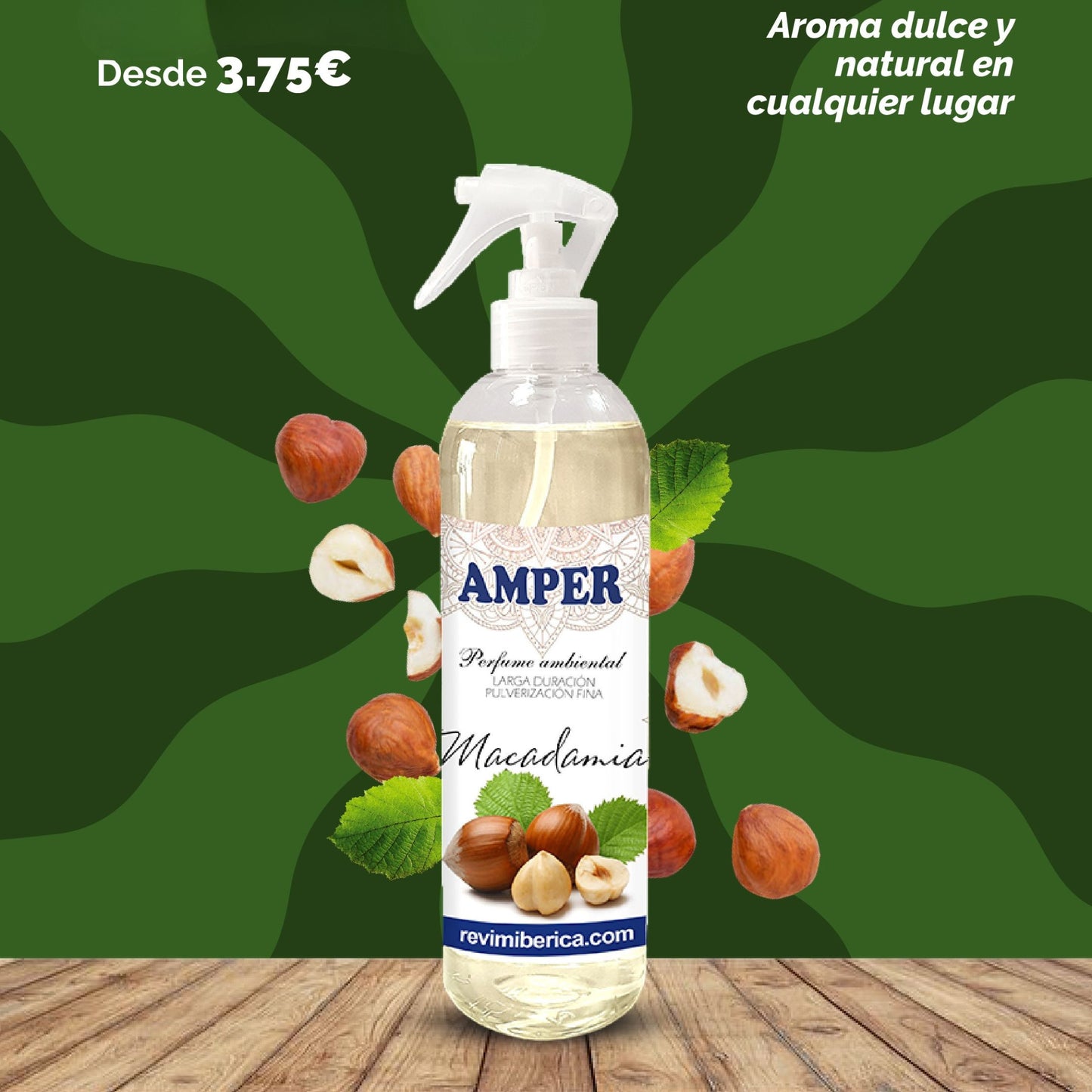 Ambientador de Macadamia AMPER | Aroma dulce y envolvente para centros de estética, hogares y oficinas
